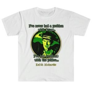 I've Never Had A Problem With Drugs Keith Richards Shirt, Unisex Tee For Fan
